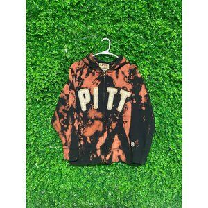 Acid Wash University of Pittsburgh Panthers Zip Up Hoodie - Adult Mens XL (fits